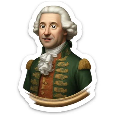 photorealistic aristocrat XVIII century sticker