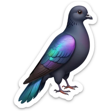 black pigeon sticker