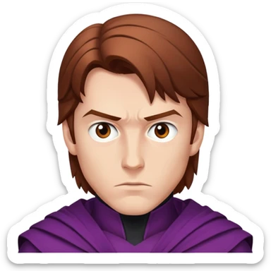 Young Erik Lehnsherr with brown hair, serious expression, before becoming Magneto sticker