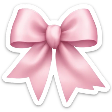 light pink ribbon bow sticker