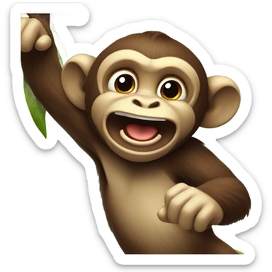 funny monkey sticker