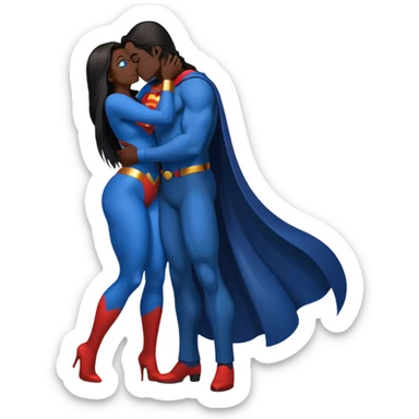 1girl,drunk pose curvy dark blue {very long straight hair} blueeyes,fullbody,kissing  superman sticker
