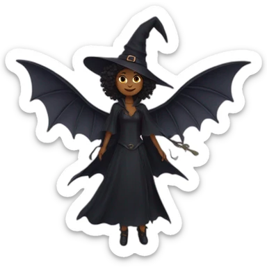 witch with wings sticker