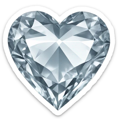 Heart shape diamond  sticker