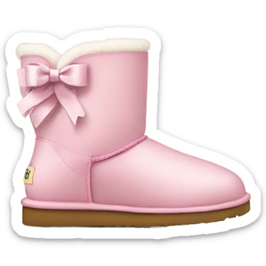 Light pink Uggs with bows sticker