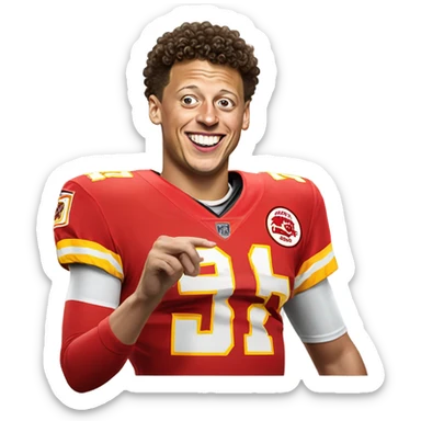 Patrick Mahomes kidding the referee sticker
