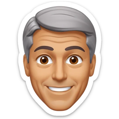 George clooney shaking his head sticker