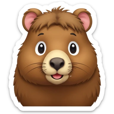 A capybara chibi style sticker