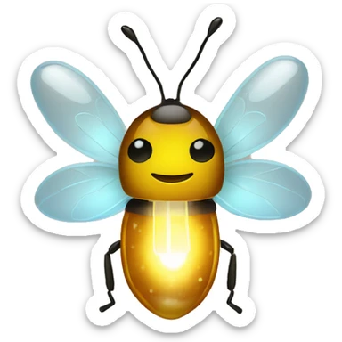 firefly with light bulb sticker