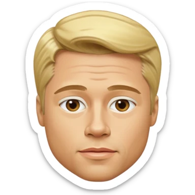 brad pitt blond hair sticker