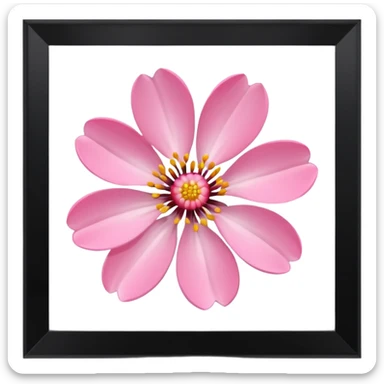 pink girly framed photo of a blossom sticker
