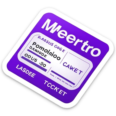 Parisien metro purple ticket  sticker