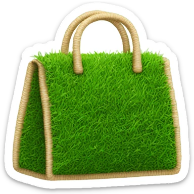 handbag made of grass sticker