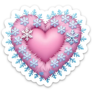 Pink winter vibe emoji sticker