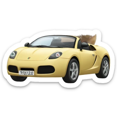 Buggati with hamster on the driver seat  sticker