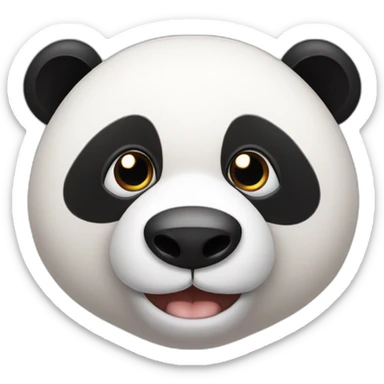oso panda con anteojos sticker