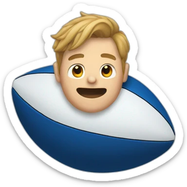 rugby balloon sticker