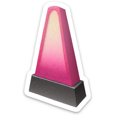 Pink ombre realistic guillotine with glitter sticker