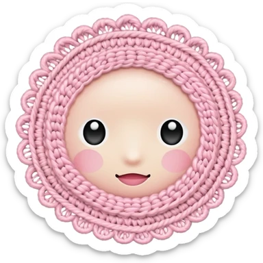 Light pink crotchet sticker