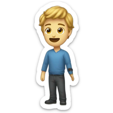 Persona mostrando un dedo índice en alto sticker