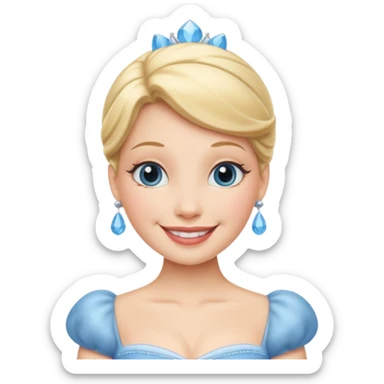 cinderella bald sticker
