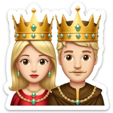king and queen crown sticker