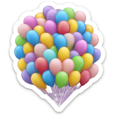 Birthday balloons in the shape of “V” sticker