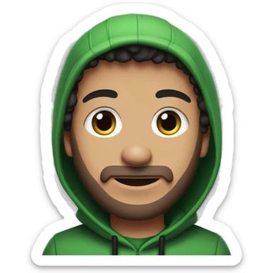 Pixel Fitzroy (Gaming): 	•	Style: Cozy, oversized hoodie, vibrant green and pink colors. Big streaming microphone. 	•	Voice: Australian accent. 	•	Personality: Casual, friendly, relatable. sticker