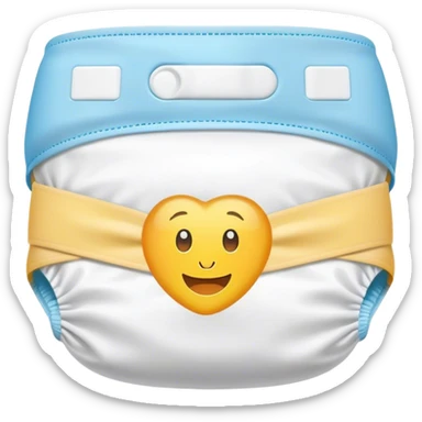 Plastic disposable diaper sticker