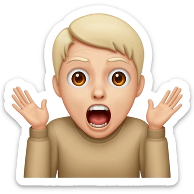 Horror scream sticker