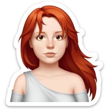 female, lstraight hair to the shoulder sticker