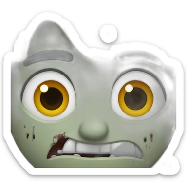 Half zombie sticker