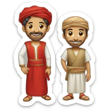 Un marocain et un tunisien ensemble sticker