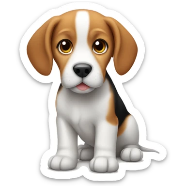 Beagle puppy sticker