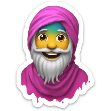 Allah playing holi sticker