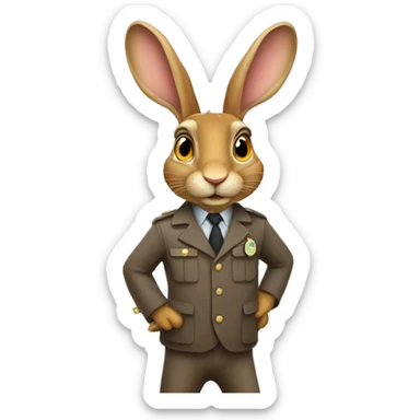 Helper Hare dressed as an inspector sticker