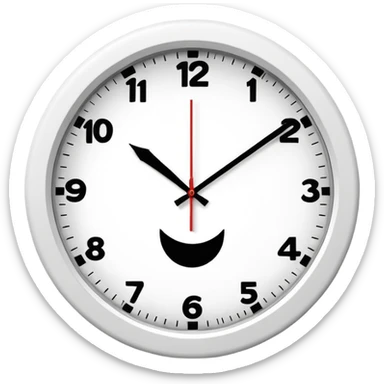 wall clock with numbers and hands sticker