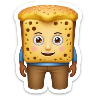 Make a sponge have brown pants sticker
