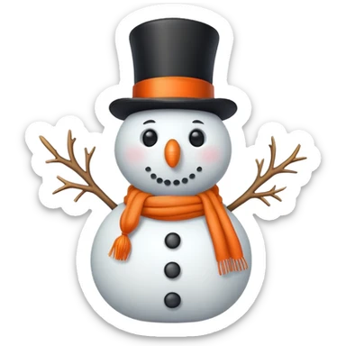 classic snowman sticker
