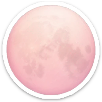 pastel pink moon sticker