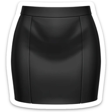 plain isolated black mini pencil skirt sticker