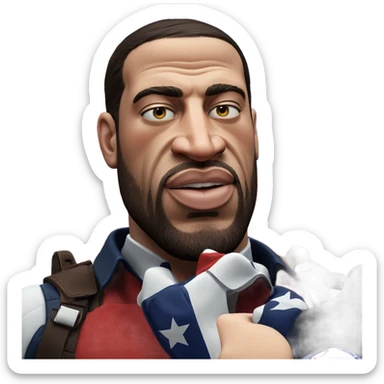 american pride with a beard sticker