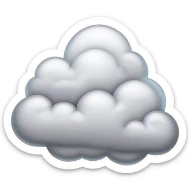 Cinematic Realistic Stratus Emoji, Low and layered, with uniform, gray clouds covering the sky in a smooth, even blanket. The clouds seem to hang gently in the atmosphere, creating a soft, diffused light below. Soft glowing outline, capturing the essence of calm, peaceful overcast skies in a serene stratus cloud! sticker