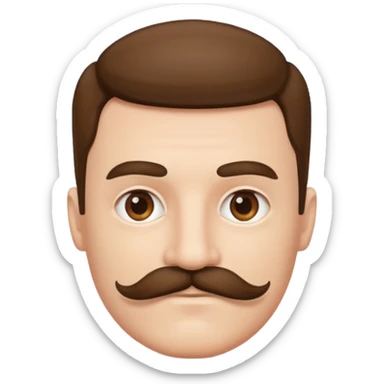 Adolf Hitler moustache carré  sticker