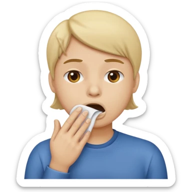 Wiping your mouth sticker
