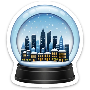 City skyline globe sticker