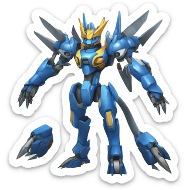 WereGarurumon-Lucario-Medabot-Mecha full body sticker