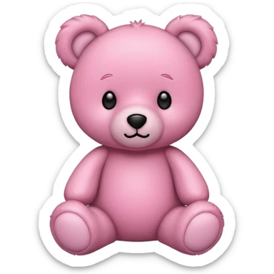 pink teddy bear  sticker