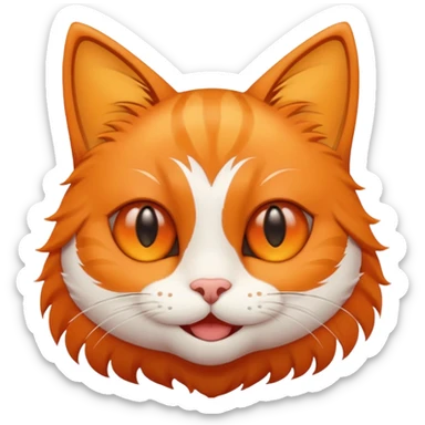 A cat with star eyes smiling sticker