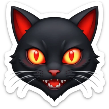  red vampire cat sticker